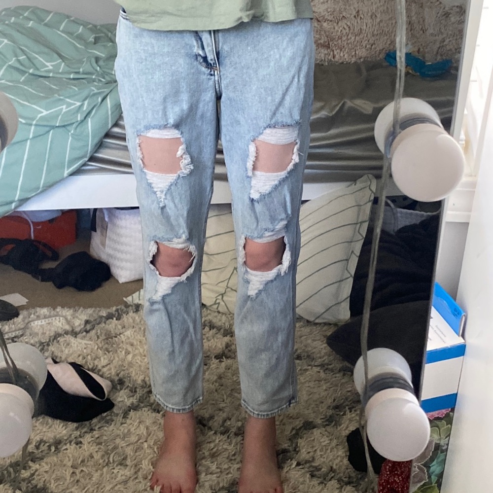 hollister mom jeans